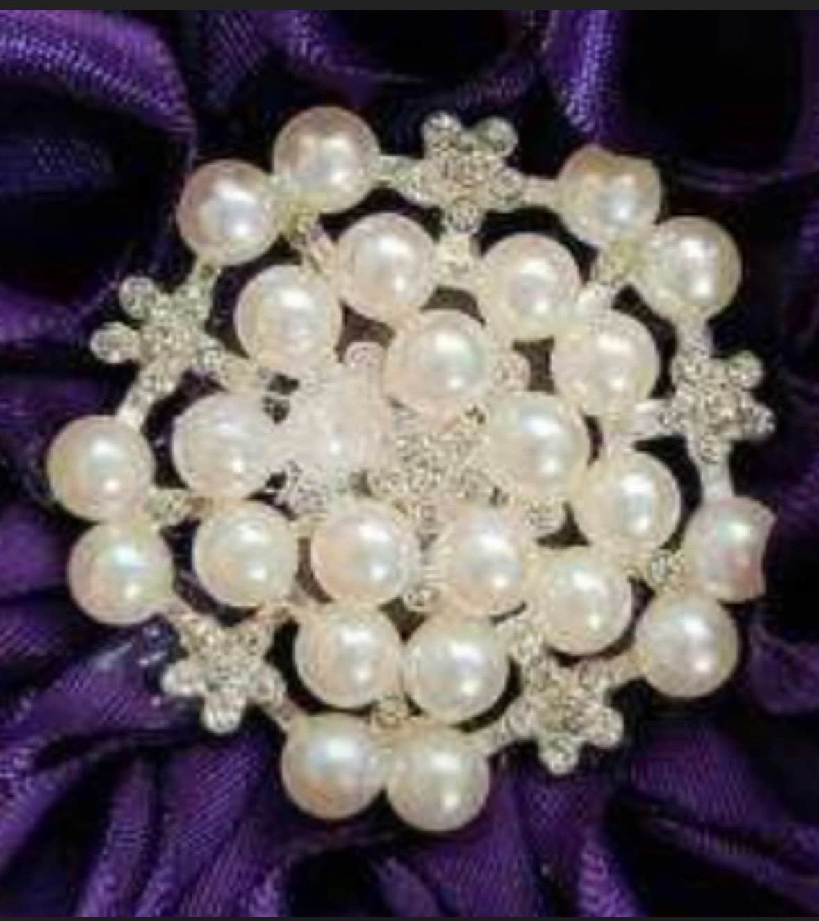 Satin Flower Corsage Brooch Pin with Magnetic Backing