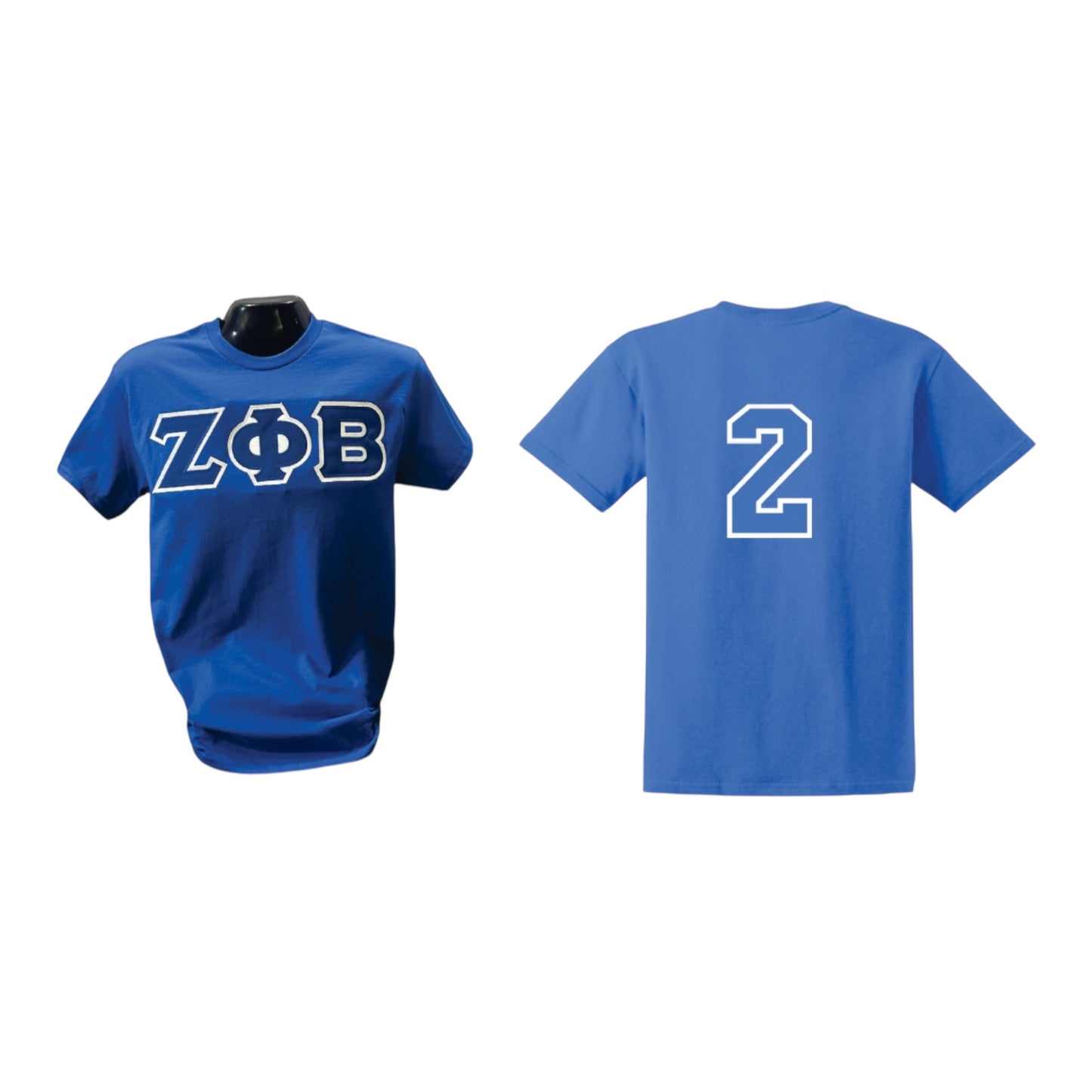 Zeta Phi Beta Royal Embroidered Applique TShirt