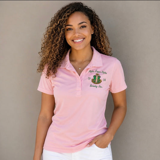 Alpha Kappa Alpha Ladies Cut Dri Fit Polo