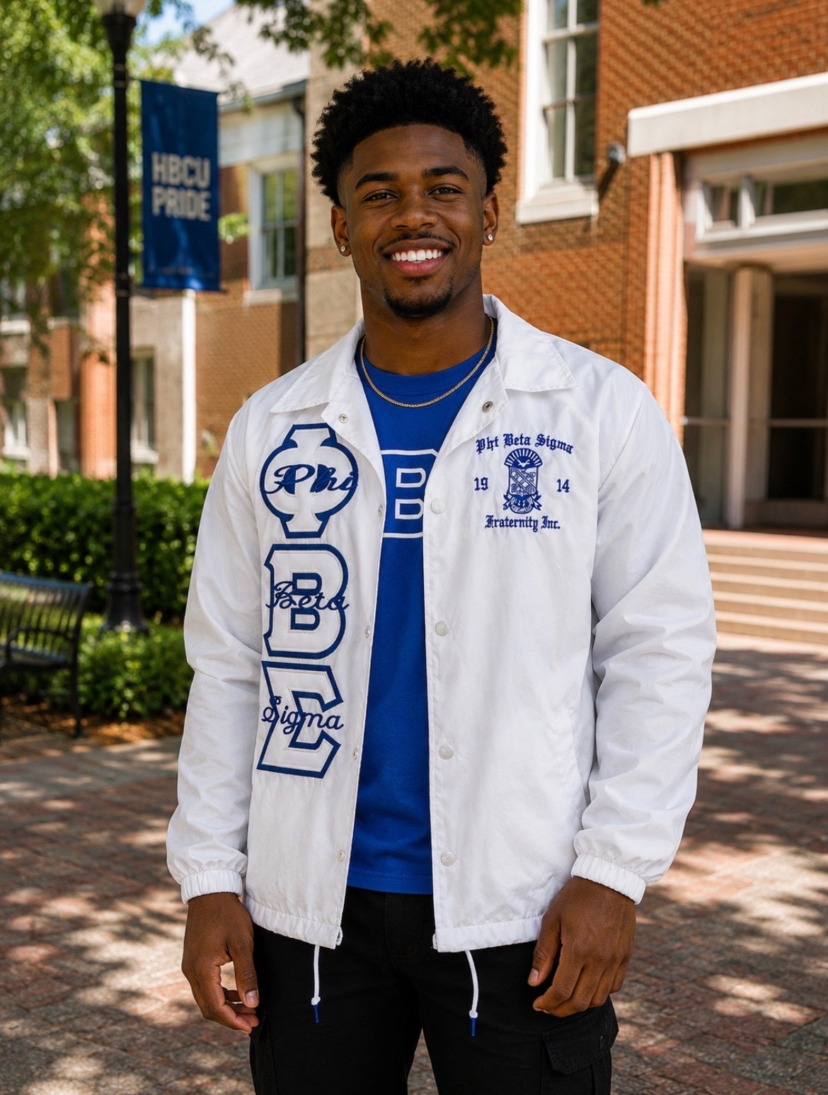 Phi Beta Sigma White Coach Jacket