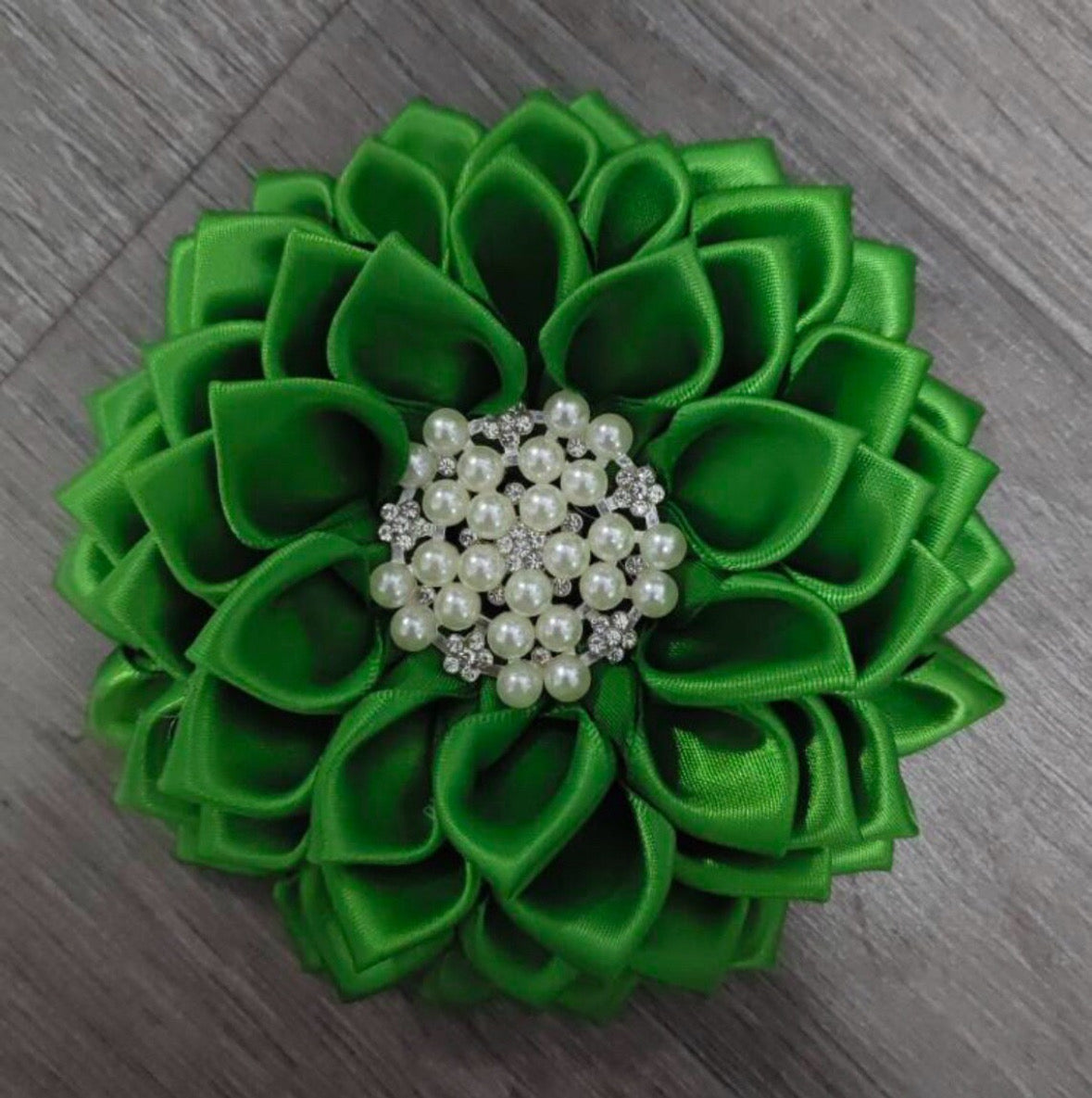 Satin Flower Corsage Brooch Pin with Magnetic Backing