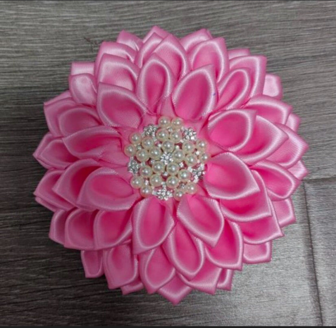 Satin Flower Corsage Brooch Pin with Magnetic Backing