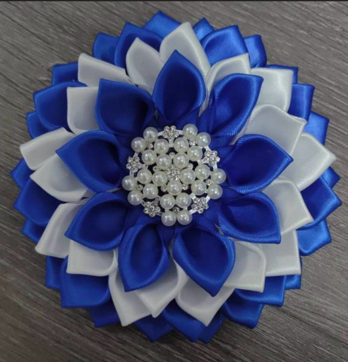 Satin Flower Corsage Brooch Pin with Magnetic Backing