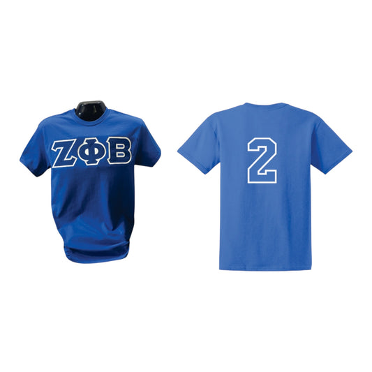 Zeta Phi Beta Royal Embroidered Applique TShirt