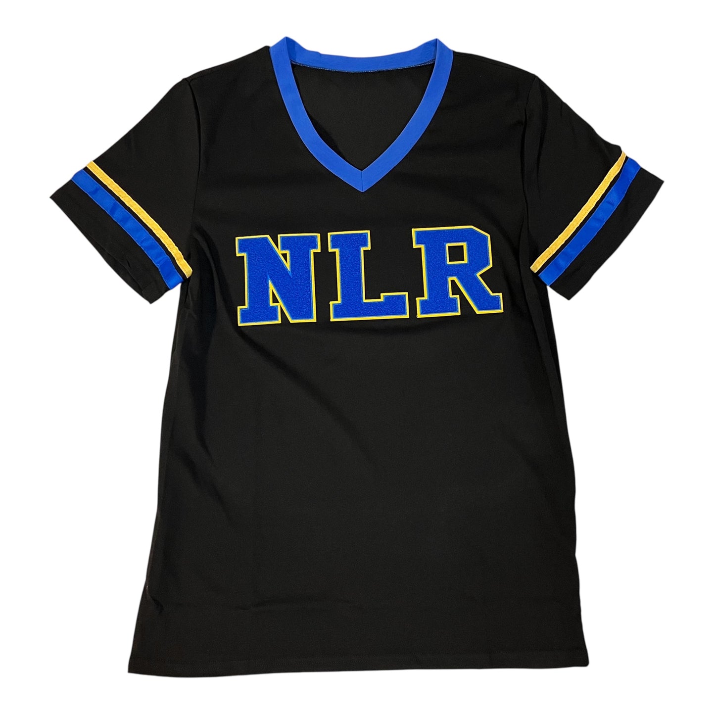 NLR Vneck Chenille Embroidered Lettering